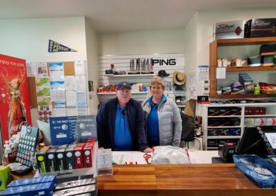 Head Professional Cameron Howell and Julie Wirth at Horsham Golf Club Victoria The Wimmera Golf Trail Great Golfing Road Trips Australia
