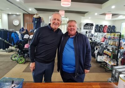 Wallace Long, Great Golfing Road Trips and Cameron Howell, Head Professional Horsham Golf Club in the Pro Shop at Horsham Golf Club