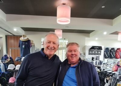 Great Golfing Road Trips Australia host Wallace Long and PGA Professional Cameron Howell at Horsham Golf Club Victoria